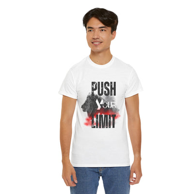 Motivational Unisex Heavy Cotton Tee - "Push Your Limit"