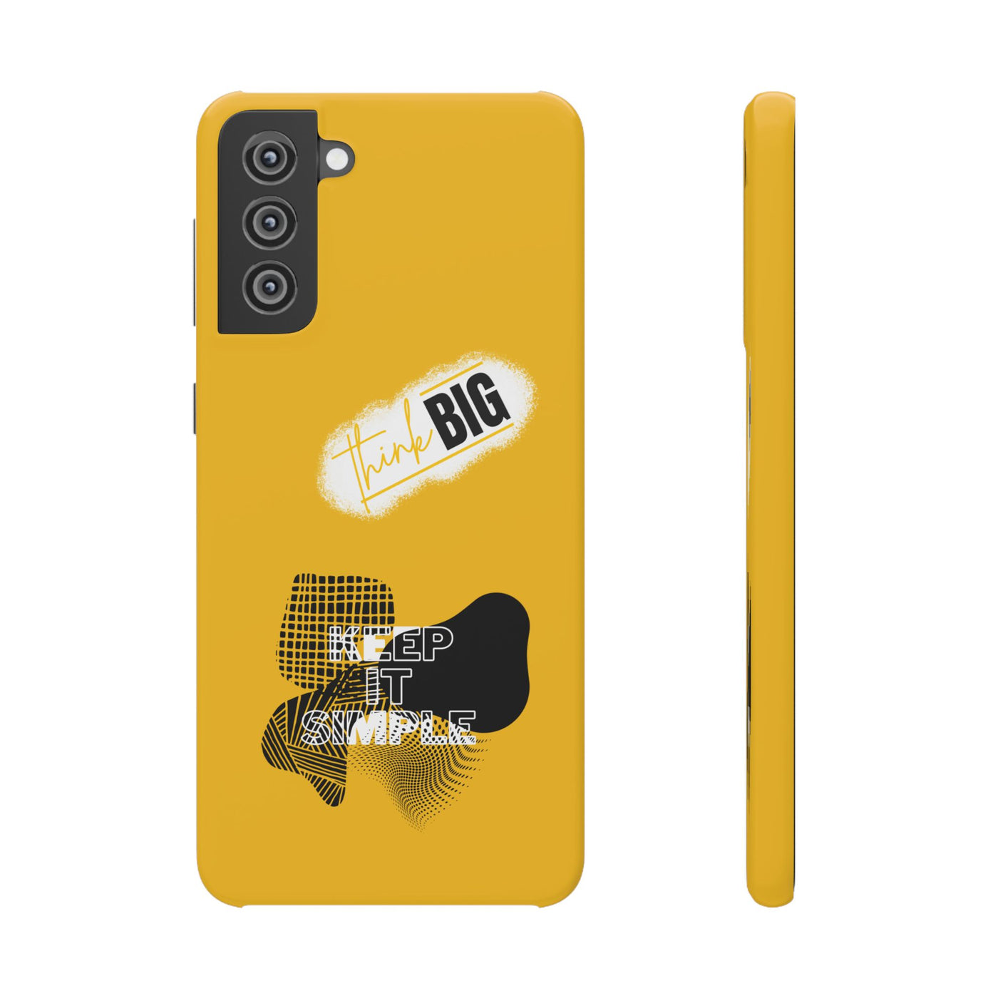 Handyhülle gelbe - Yellow Snap Case - 'Think BIG' for Motivated Individuals