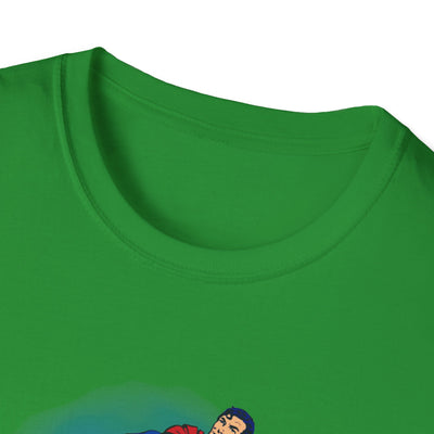Superman Pause Unisex Softstyle T-Shirt - Fun Graphic Tee for Comic Fans