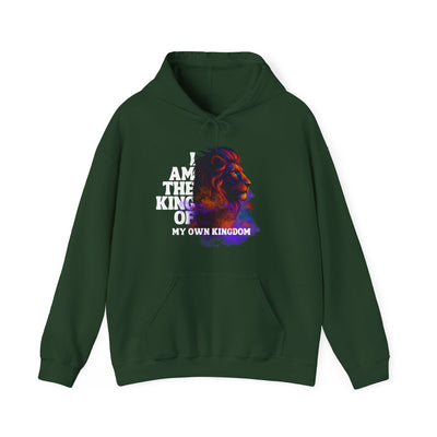 Inspirational Lion Hoodie "i am the king of my kingdom"