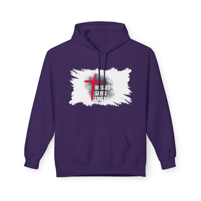 Faith-Inspired Hoodie: Blessed, Saved, Loved - Christian JESUS