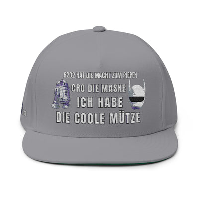 Flat Bill Cap with Fun Embroidery  R2D2 - Cro - & ICH