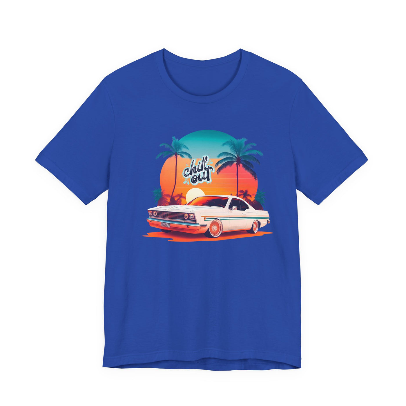 Chill Out Retro Car Tee - Unisex Jersey Short Sleeve Shirt