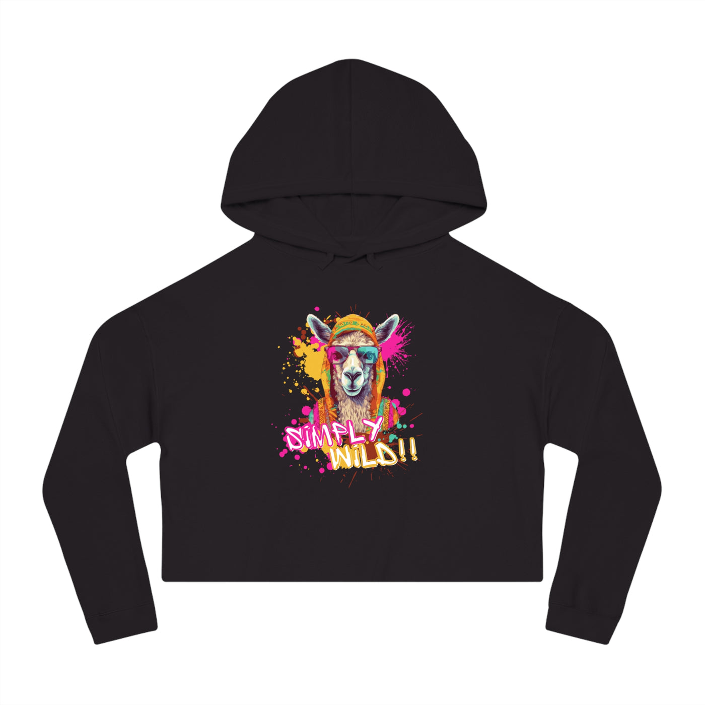Urban Wilds Crop Hoodie - Colorful Graffiti Inspired Design