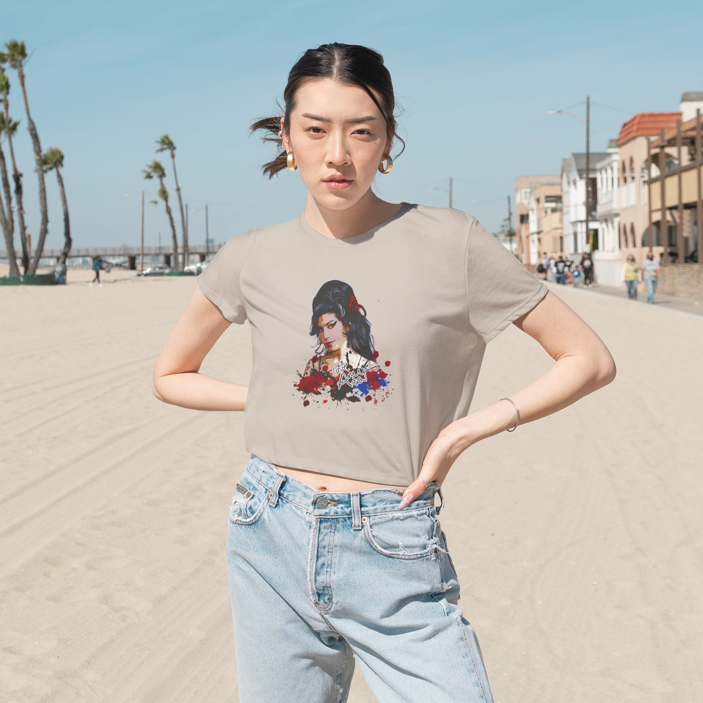 Vintage Graphic Crop Tee - Amy Winehouse Design