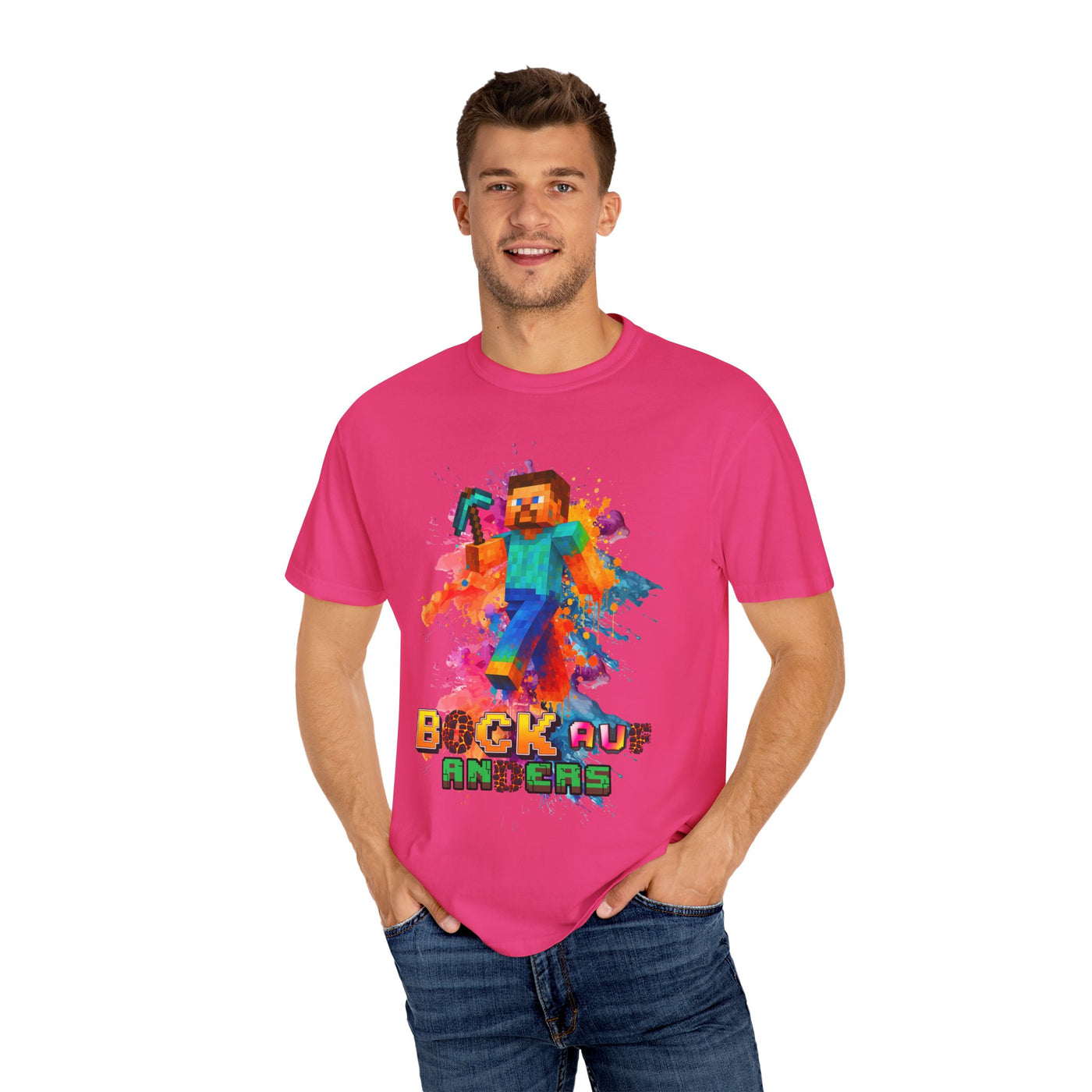 Colorful Gamer T-Shirt - Back auf Anders Minecraft Design