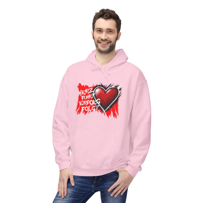 Herz führt Erfolg folgt Hoodie