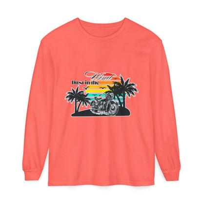 Dust in the Wind - Vintage Motorcycle & Sunset Design