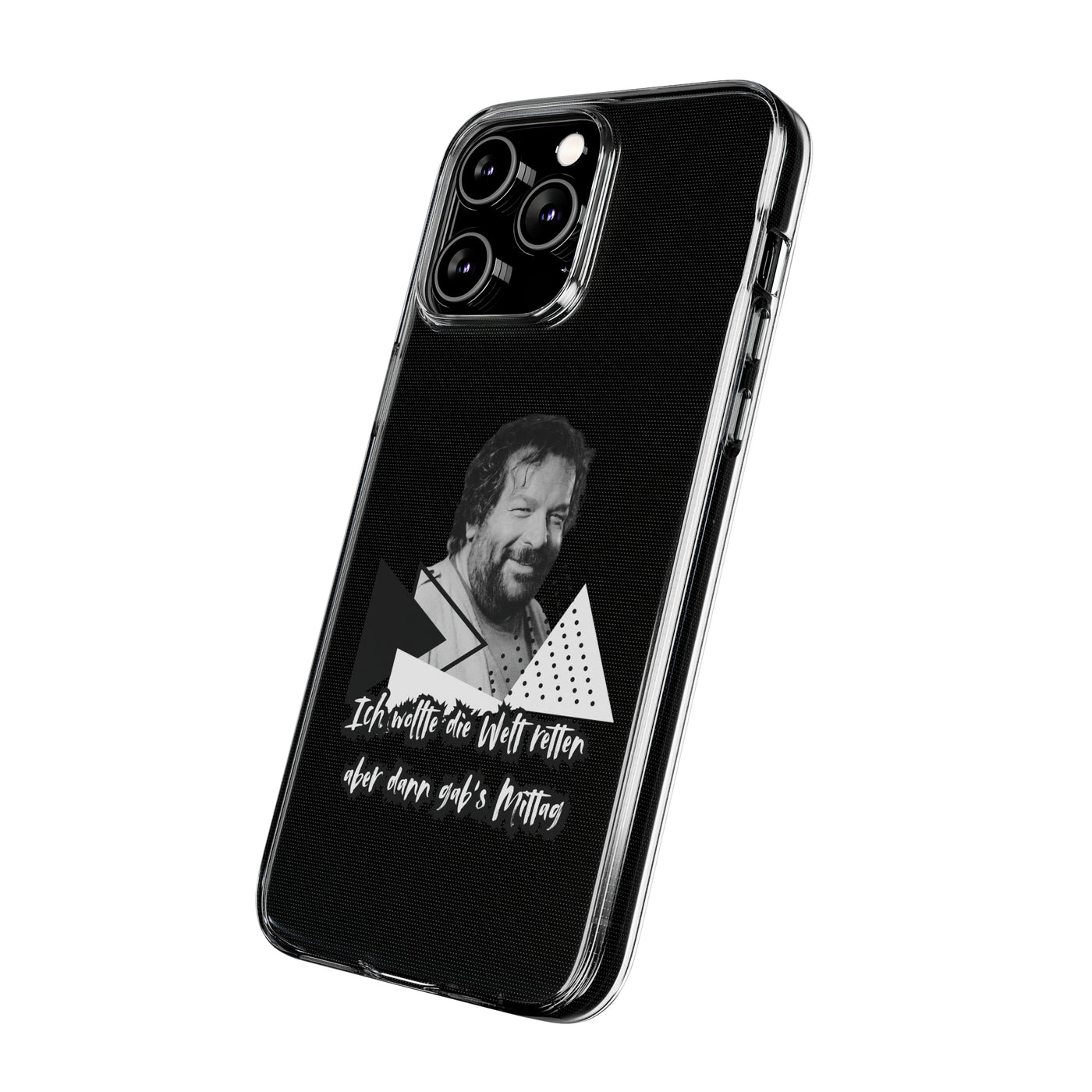 Handyhülle Unique Phone Cover, Ich wollte die Welt retten, dann gabs Mittag