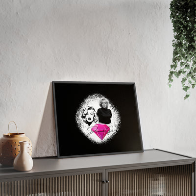 Vintage Marilyn Monroe Poster with Wooden Frame