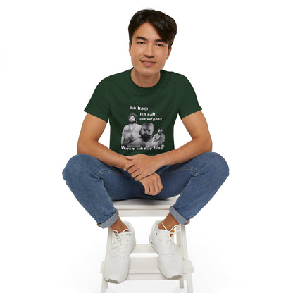 T ShirtUnisex Witz  Alan Garner– Ich kam ich sah und vergaß - Warum ich hier bin!