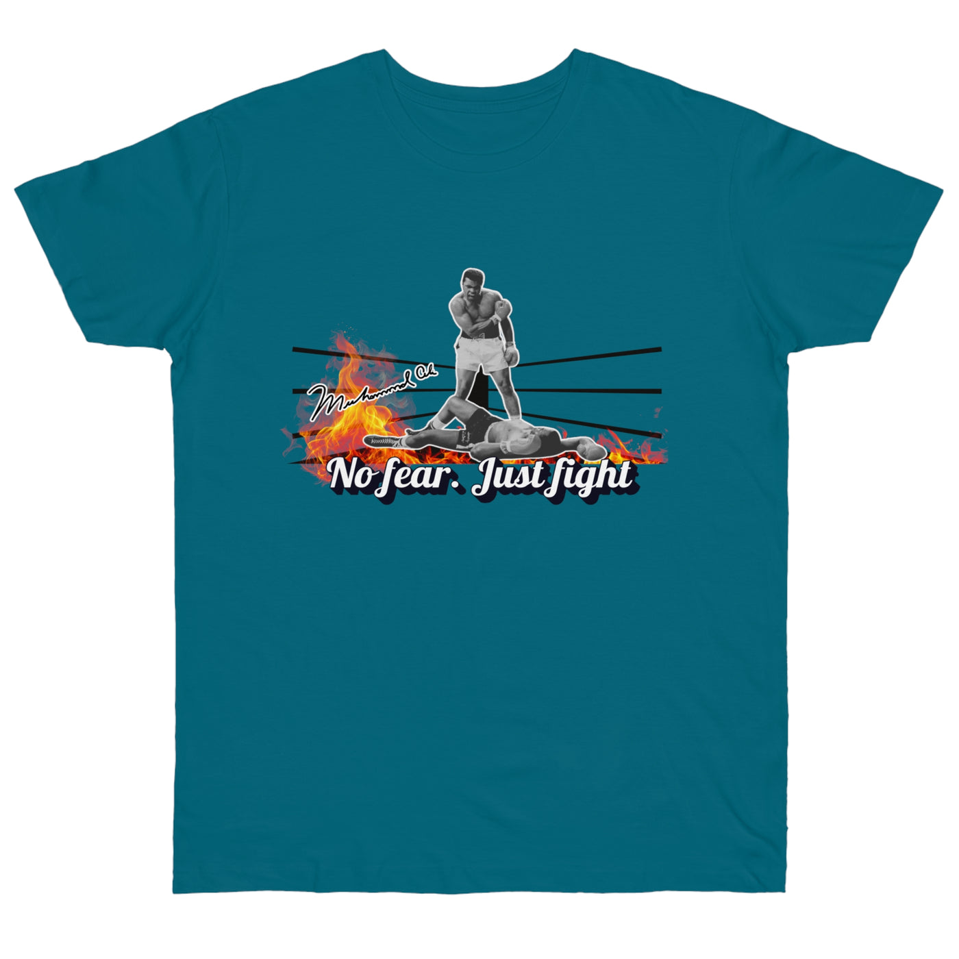 No Fear Just Fight T-Shirt, Motivational Shirt Muhammad Ali