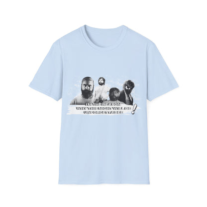 I am the reason why this night...Retro Graphic Unisex Softstyle T-Shirt - Hangover Alan