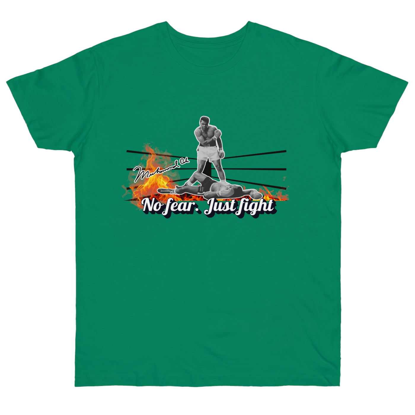No Fear Just Fight T-Shirt, Motivational Shirt Muhammad Ali