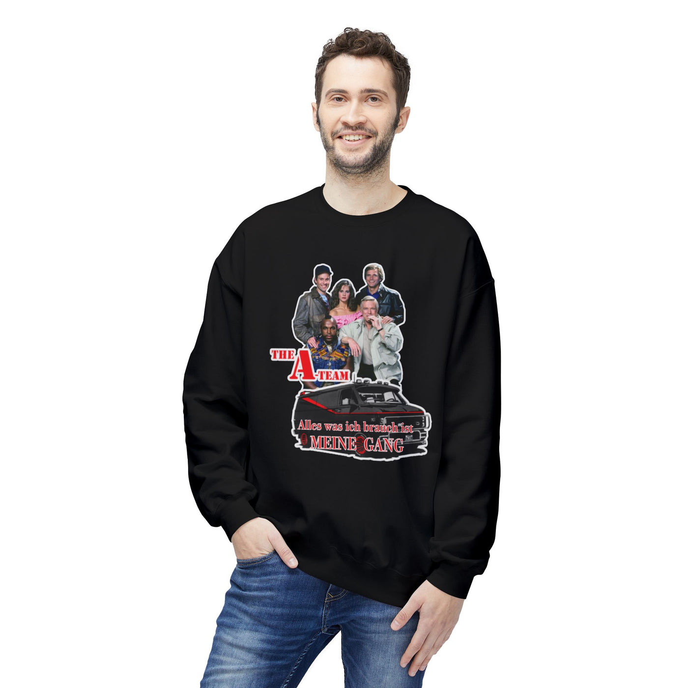 Unisex A-Team Fleece Crewneck Sweatshirt - Retro TV Show Inspired Apparel