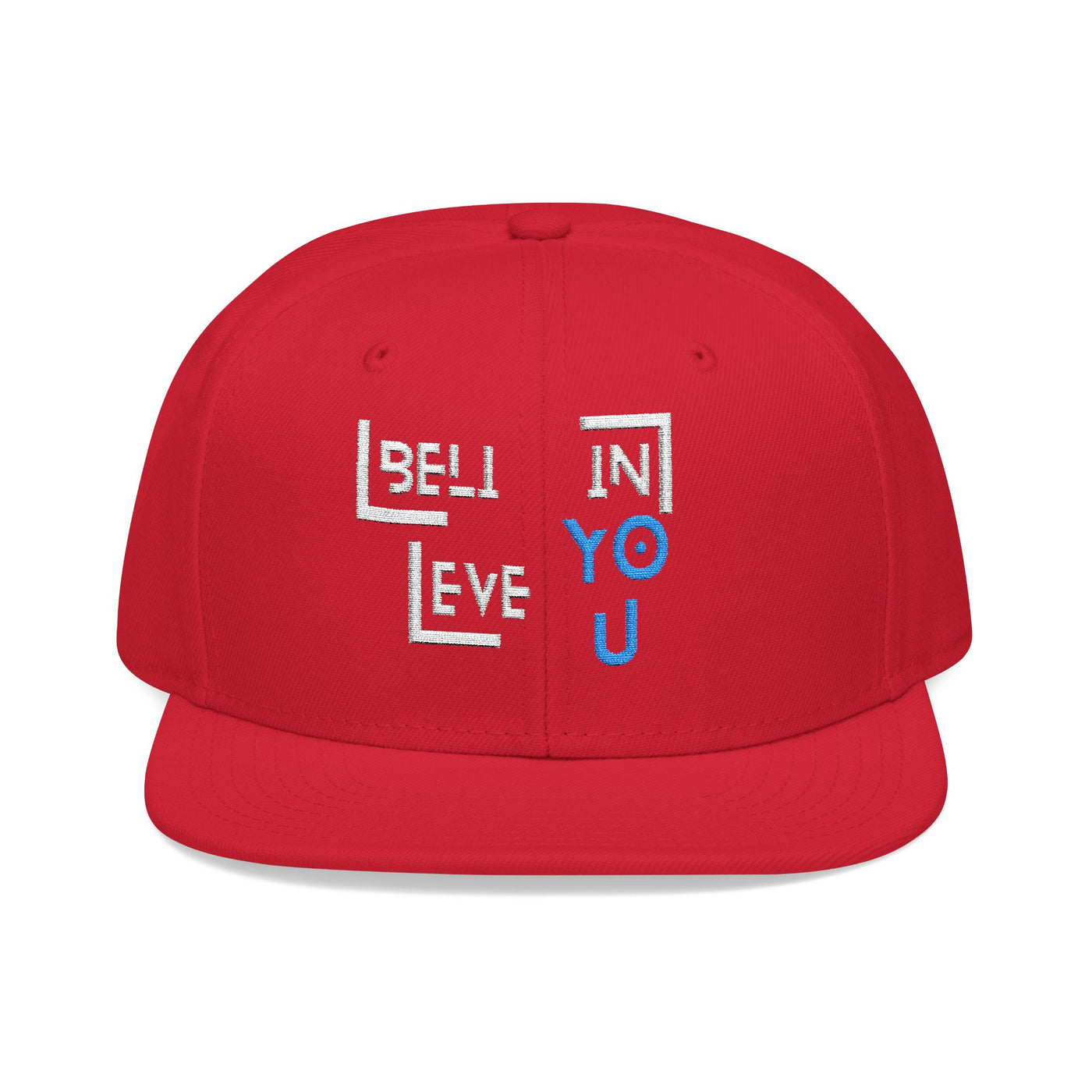 Motivational Snapback Hat - "Believe in You" Embroidery 