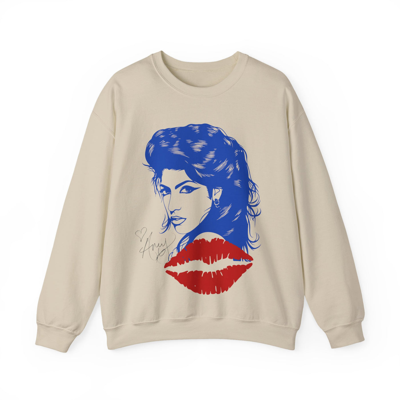 Amy Retro Kiss Graphic Hooded Sweatshirt for Fashion Lovers 
