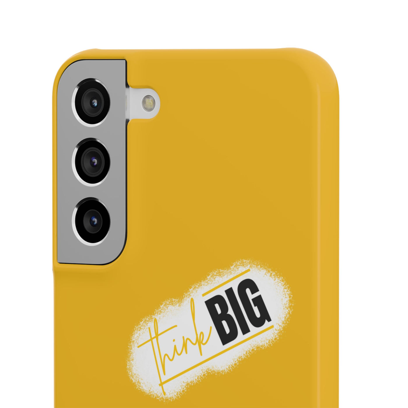 Handyhülle gelbe - Yellow Snap Case - 'Think BIG' for Motivated Individuals
