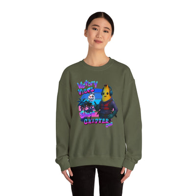 Victory Fortnite Vibes Banana Crewneck Sweatshirt - Unisex Heavy Blend