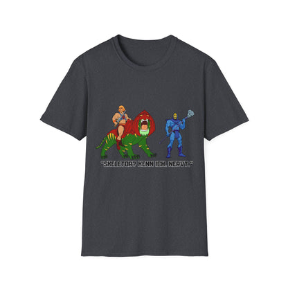 He-Man Retro Graphic Tee, Unisex Softstyle Shirt for Fans, Vintage Cartoon Apparel, Gift for Geeks, Nostalgic T-Shirt