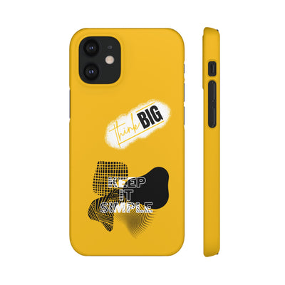 Handyhülle gelbe - Yellow Snap Case - 'Think BIG' for Motivated Individuals