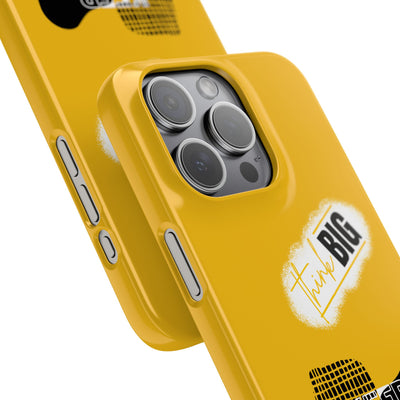 Handyhülle gelbe - Yellow Snap Case - 'Think BIG' for Motivated Individuals