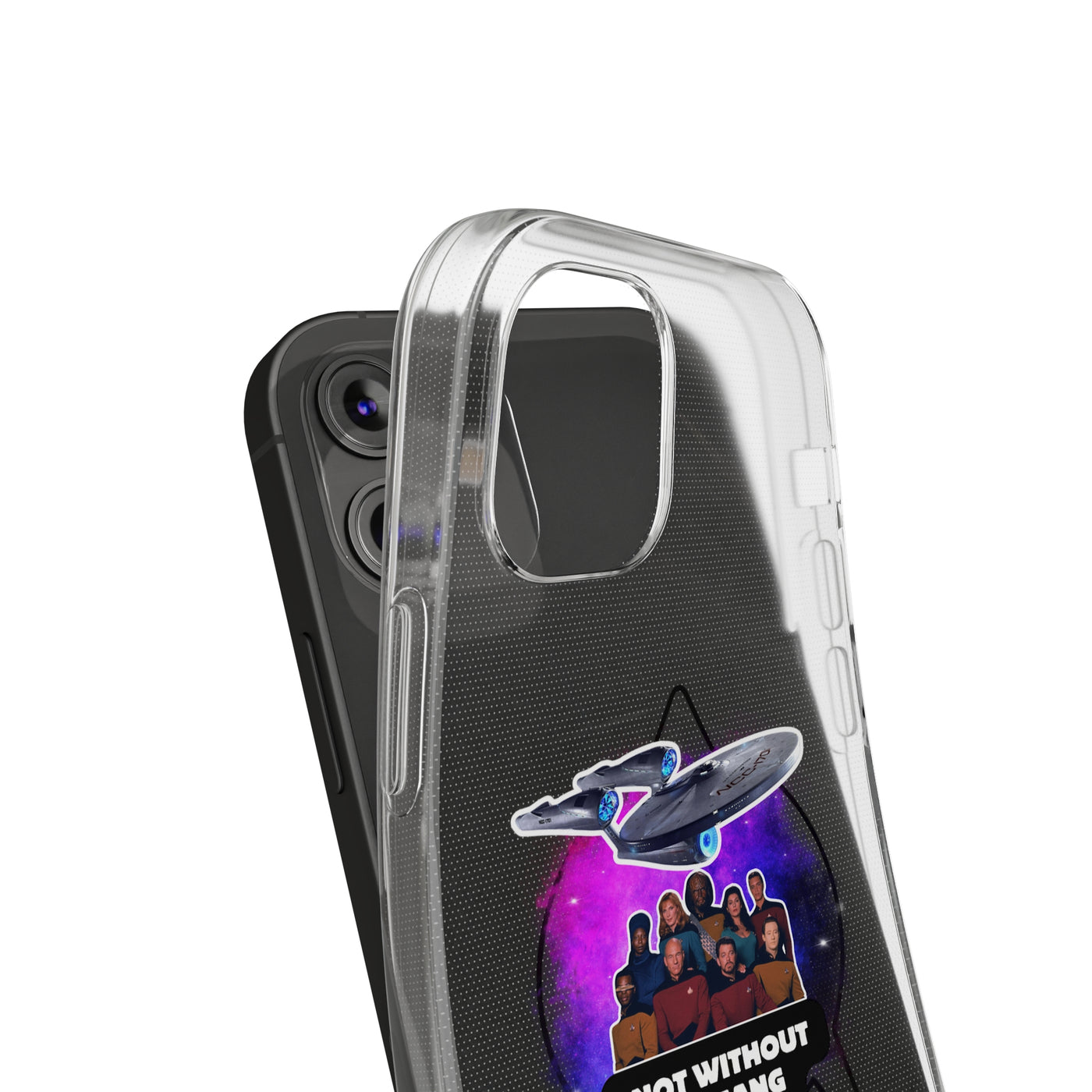 Galaxy-Inspired Soft Phone Case - Not Without My Gang, Star Trek Lovers Handyhülle