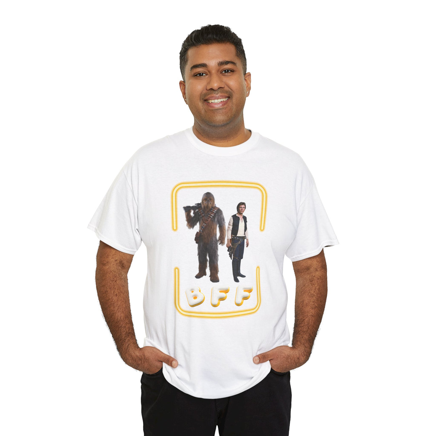 BFF Chewbacca &amp; Han Solo Unisex Heavy Cotton Shirt