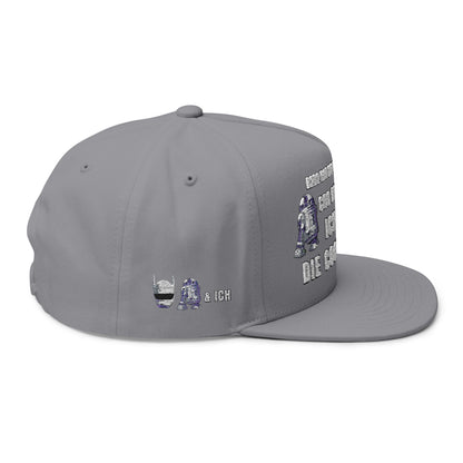 Flat Bill Cap with Fun Embroidery  R2D2 - Cro - & ICH