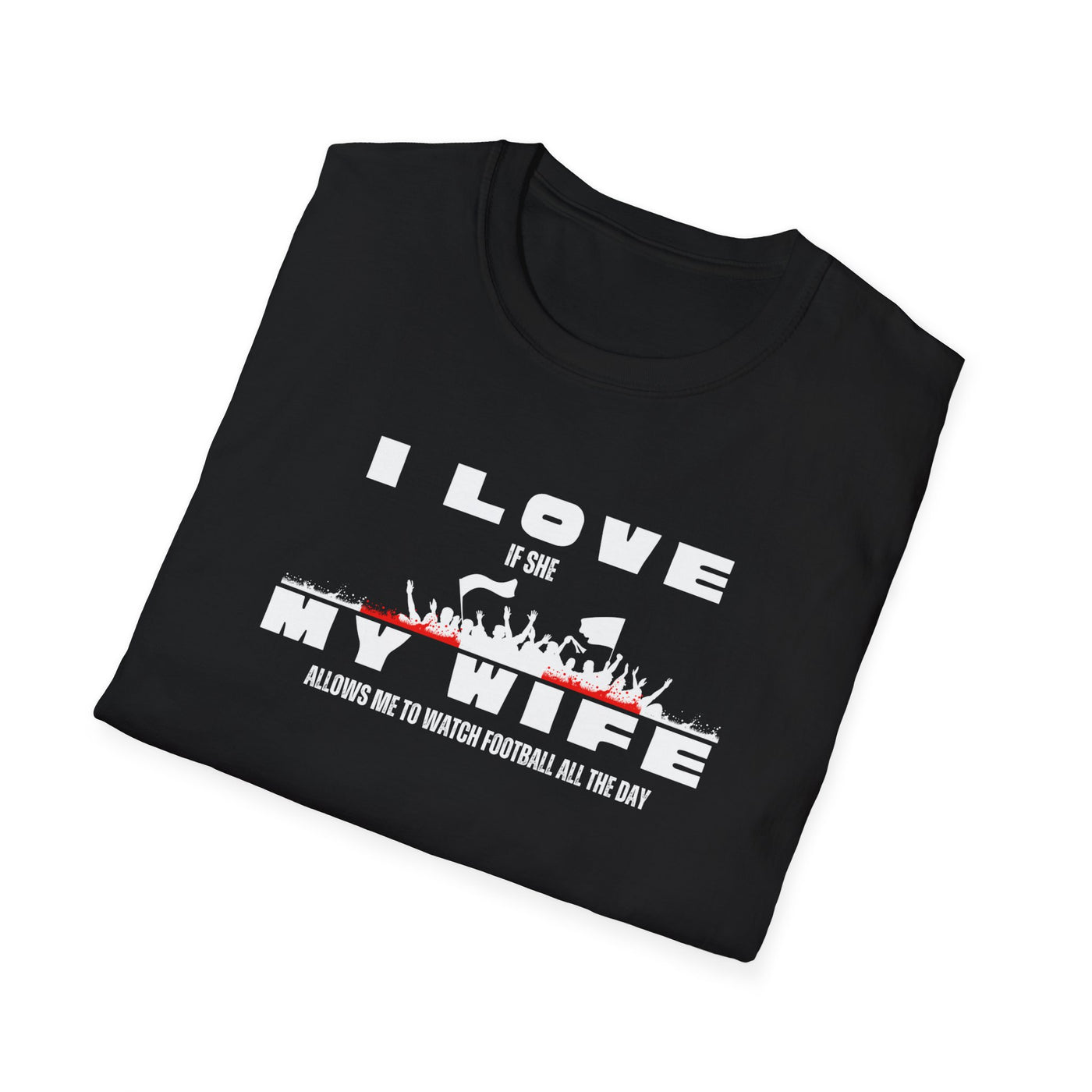 Minimalist Red Graphic Unisex T-Shirt - I love my wife 
