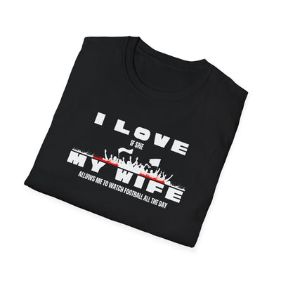 Minimalist Red Graphic Unisex T-Shirt - I love my wife 