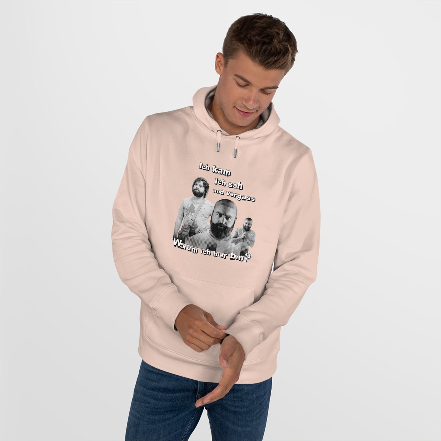 Hoodie Unisex Joke Alan Garner – I came, I saw, and I forgot – Why I am here!