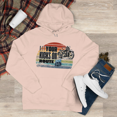 Retro Route 66 Motorcycle Hoodie Sweatshirt - Get your kicks on route 66