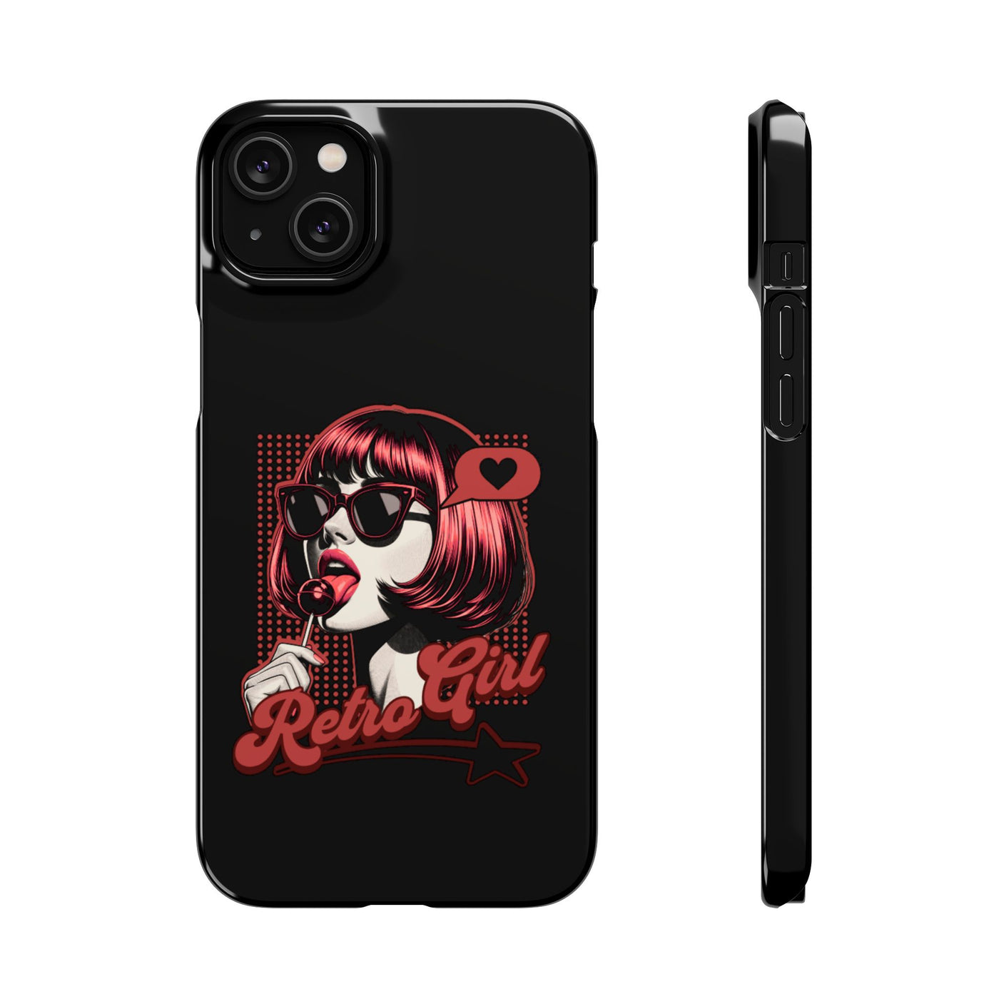 Retro Girl Snap Case Handyhülle