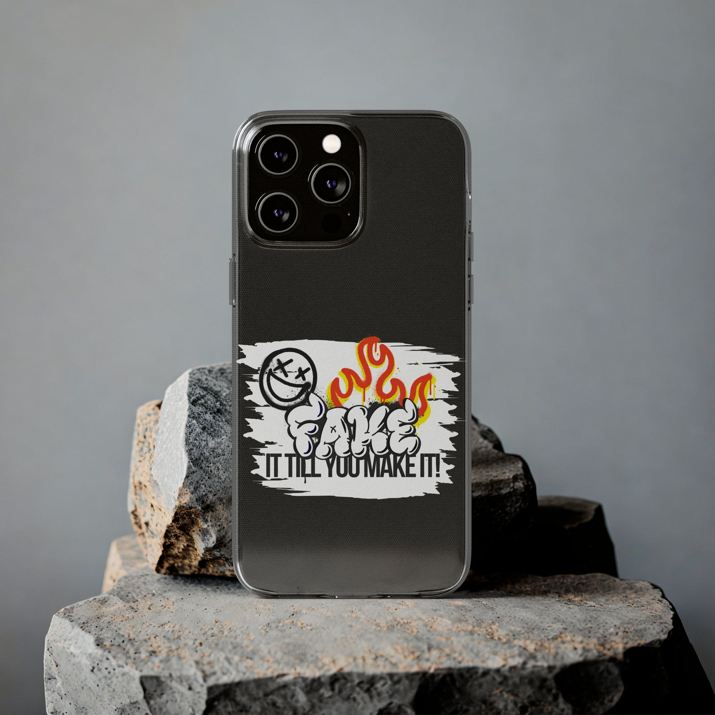 Handyhülle Fake till you make it - Clear Silicone Phone Cases,