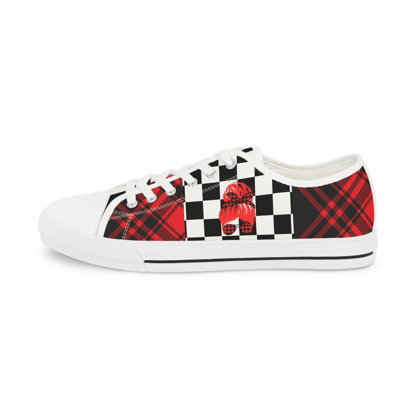 Sneaker with Plaid Design - Rockabilly