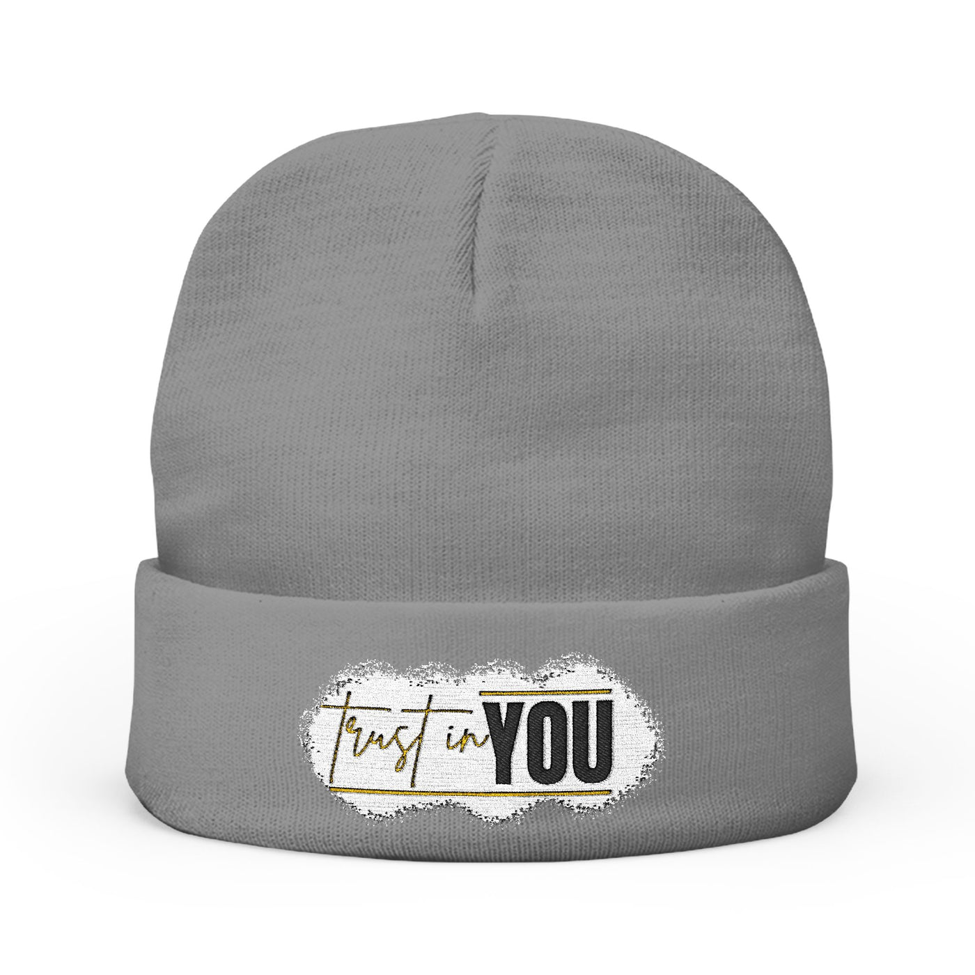 Inspirational Knit Beanie - Trust in YOU Embroidery
