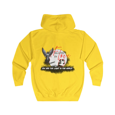 Falling in Love Hoodie, Inspirational Zip-Up, Unisex Sweatshirt