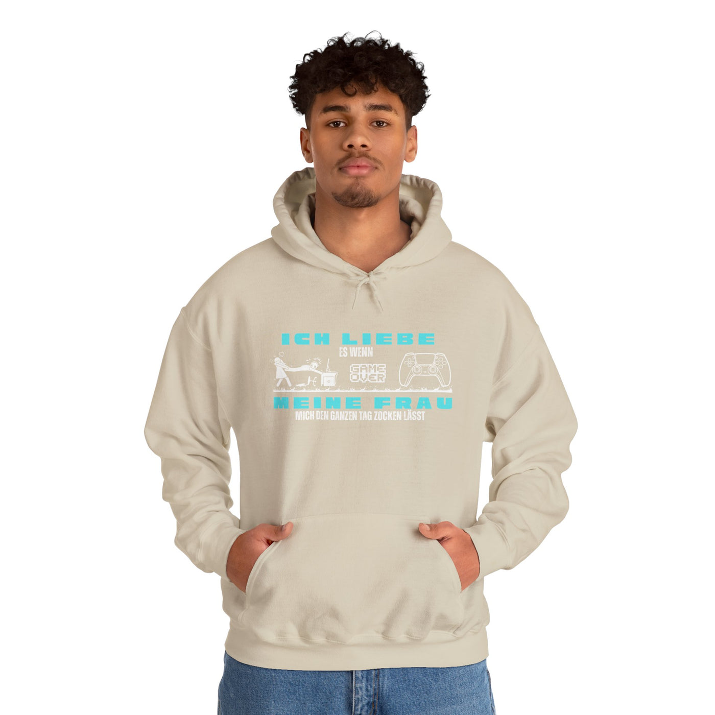 Gaming Love Unisex Hooded Sweatshirt - "Ich Liebe Es Wenn Meine Frau"
