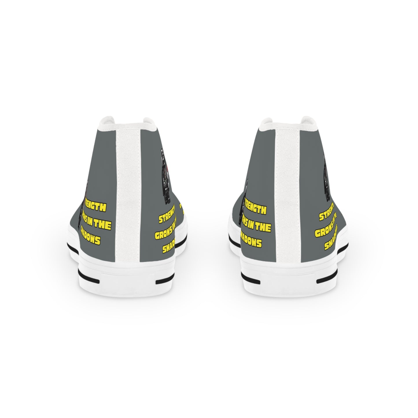 Men's High Top Sneakers with Motivational Quote - starwars