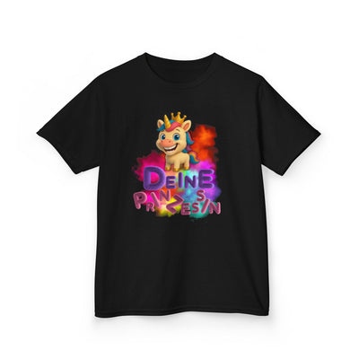 Colorful Kids Tee - “Deine Prinzessin” Design - Fun & Playful Shirt for Young Royalty