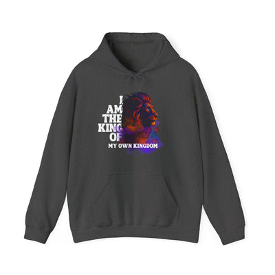 Inspirational Lion Hoodie "i am the king of my kingdom"
