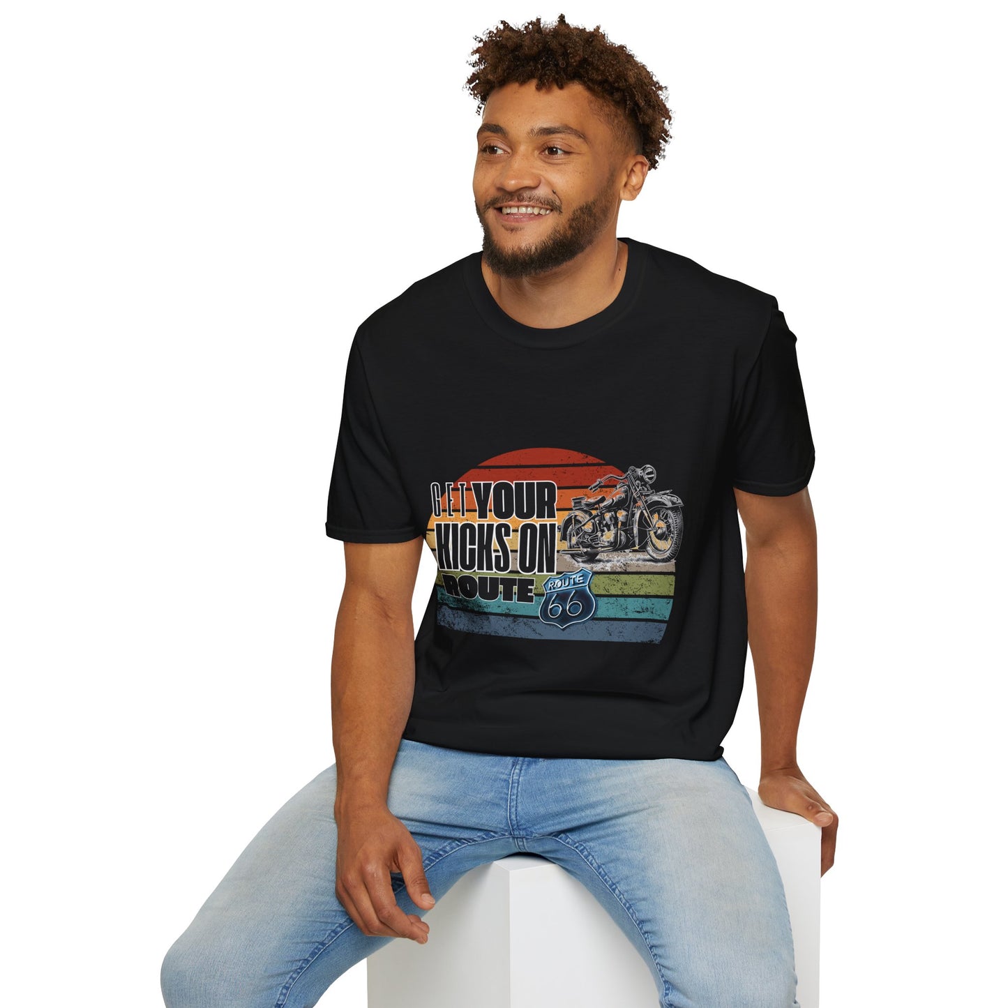 Retro Motorcycle Adventure Hoodie - 'Get Your Kicks On Route 66'