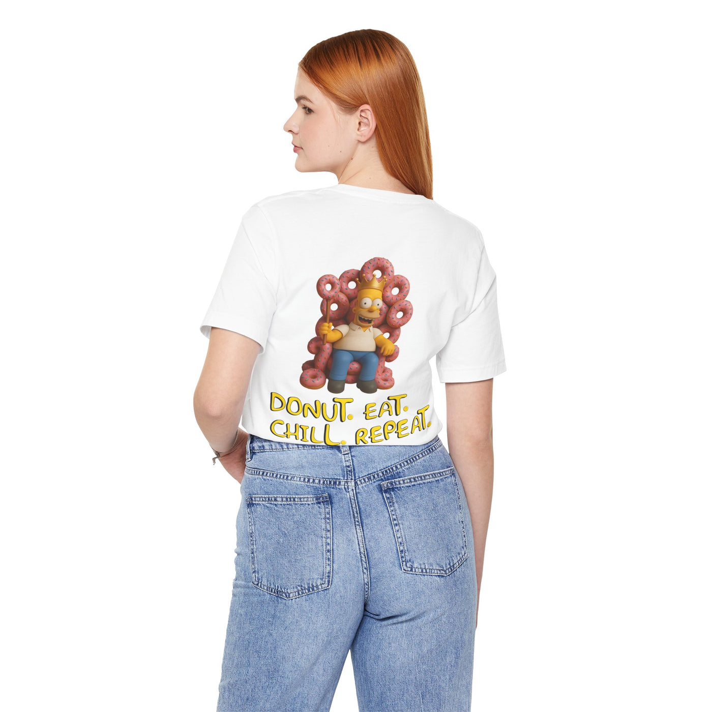 The Simpsons Donut Lover Tee - Funny Graphic T-Shirt -unisex