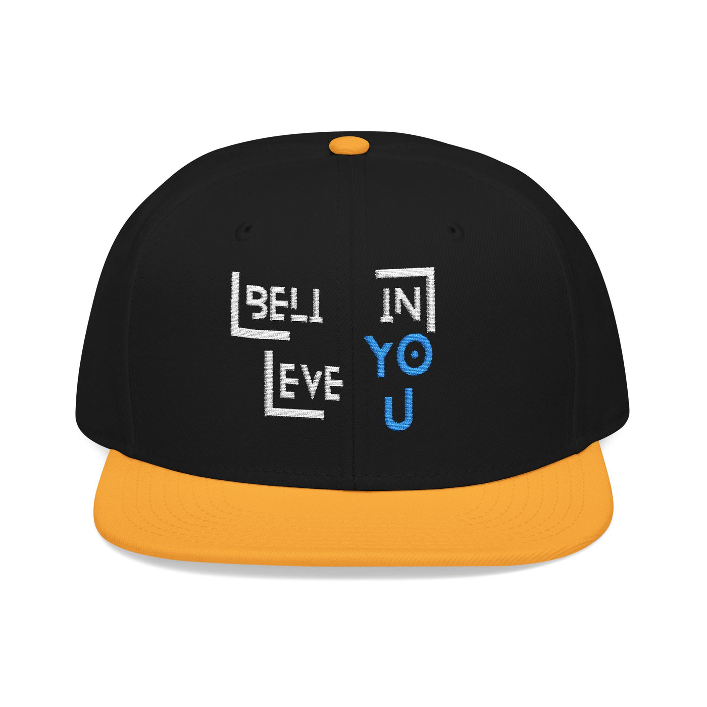 Motivational Snapback Hat - "Believe in You" Embroidery 