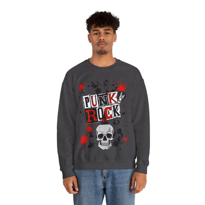 Punk Rock Crewneck Sweatshirt, Casual Streetwear Gift, Music Lover Apparel, Fall Fashion Layer, Unique Graphic Sweater