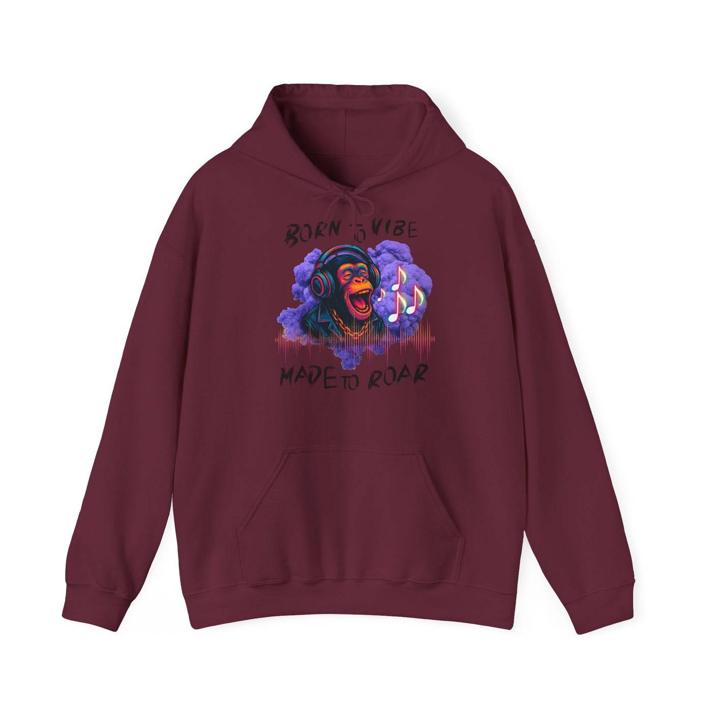 Born to Vibe Unisex Heavy Blend™ Hooded Sweatshirt - Made to Roar Monkey - Monkey 