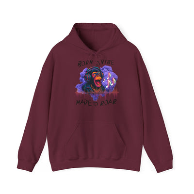 Born to Vibe Unisex Heavy Blend™ Hooded Sweatshirt - Made to Roar Monkey - Monkey 