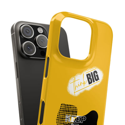 Handyhülle gelbe - Yellow Snap Case - 'Think BIG' for Motivated Individuals