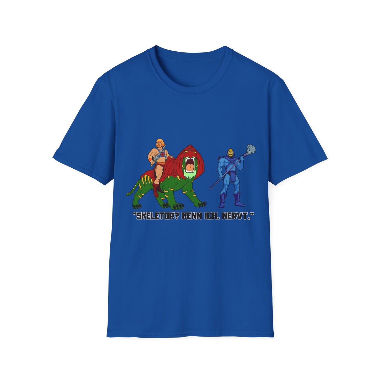 He-Man Retro Graphic Tee, Unisex Softstyle Shirt for Fans, Vintage Cartoon Apparel, Gift for Geeks, Nostalgic T-Shirt